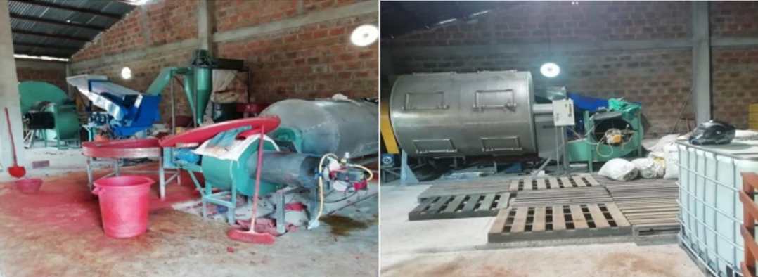 Plata para el tratamiento y extracción del colorante de achiote